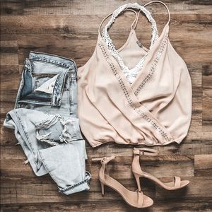 Blush/Peach Dressy Tank Top